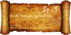 Székelyi István névjegykártya